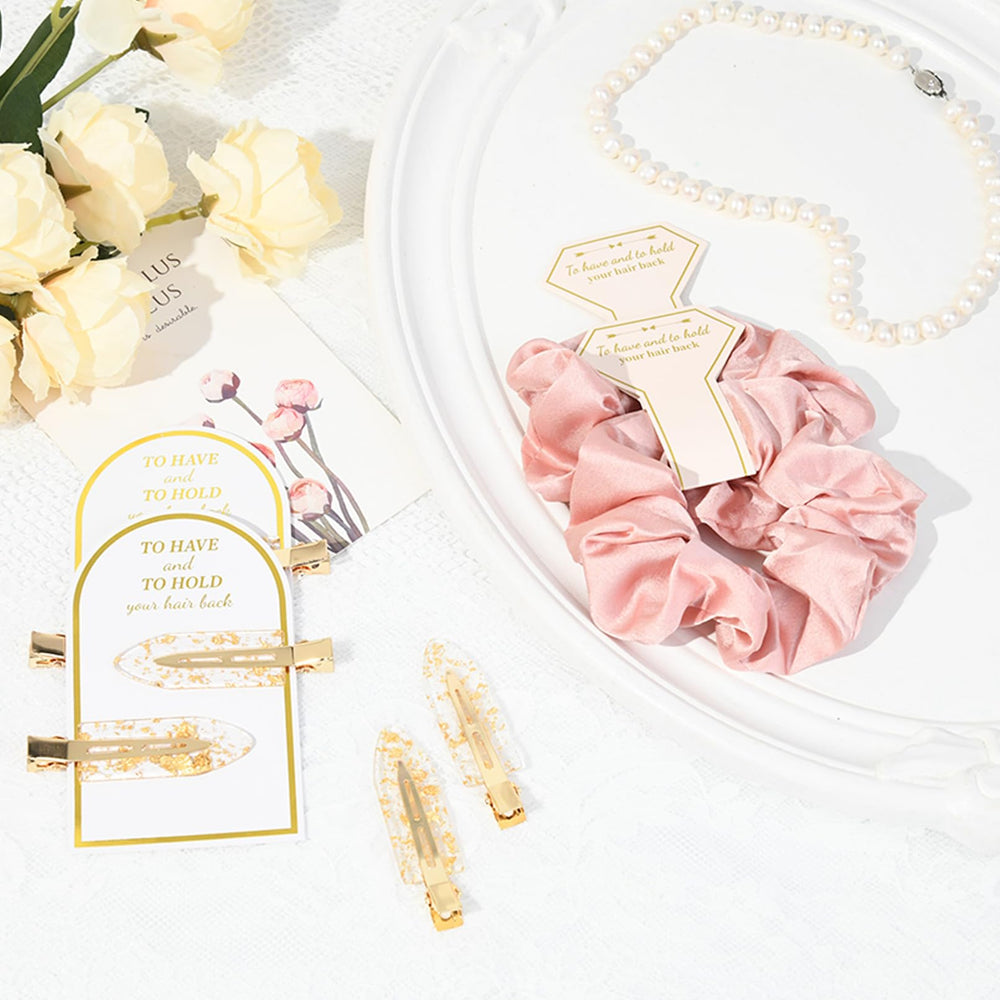 Ensemble cadeau mariée Aileam: clips et scrunchies glamours.