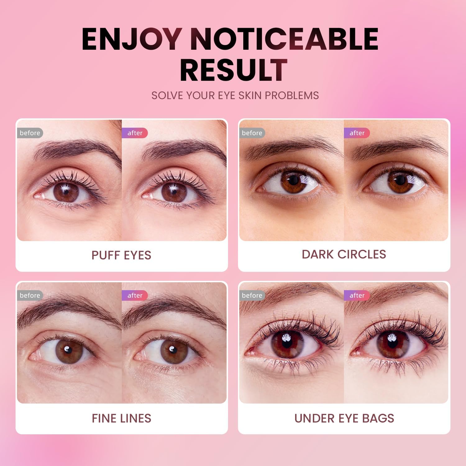 Application facile sous les yeux pour un confort immédiat.