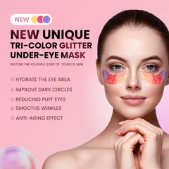 Texture gel douce des patchs yeux tri couleur.