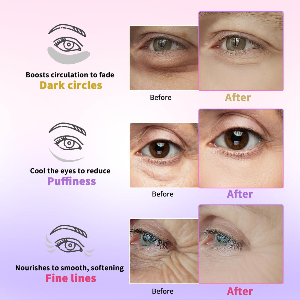 Masque yeux AILEORY 24K or pour éclat et luminosité