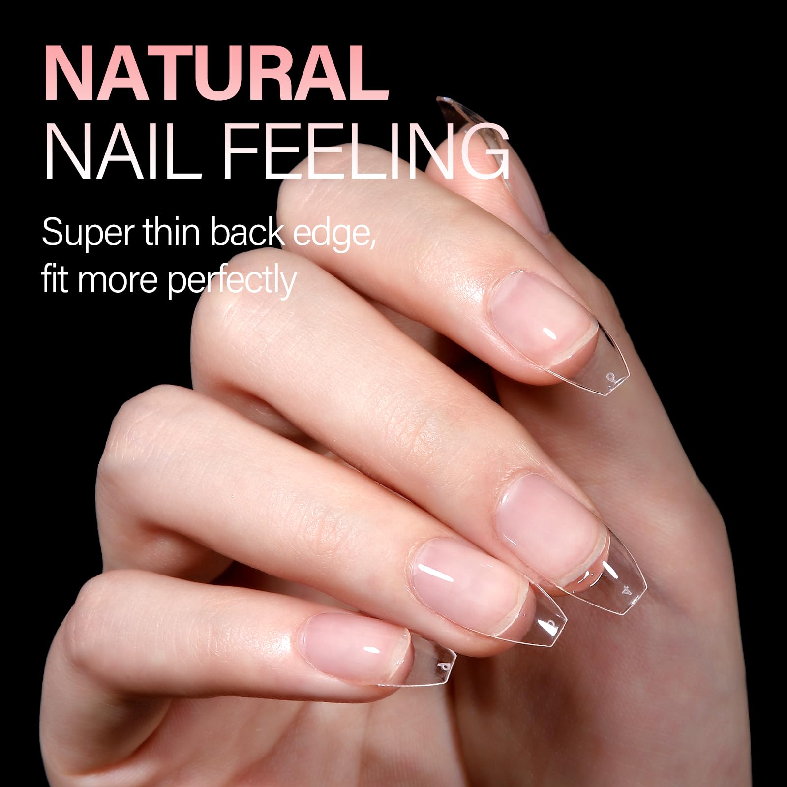 Texture intérieure mate des pointes AILLSA pour une pose naturelle et confortable