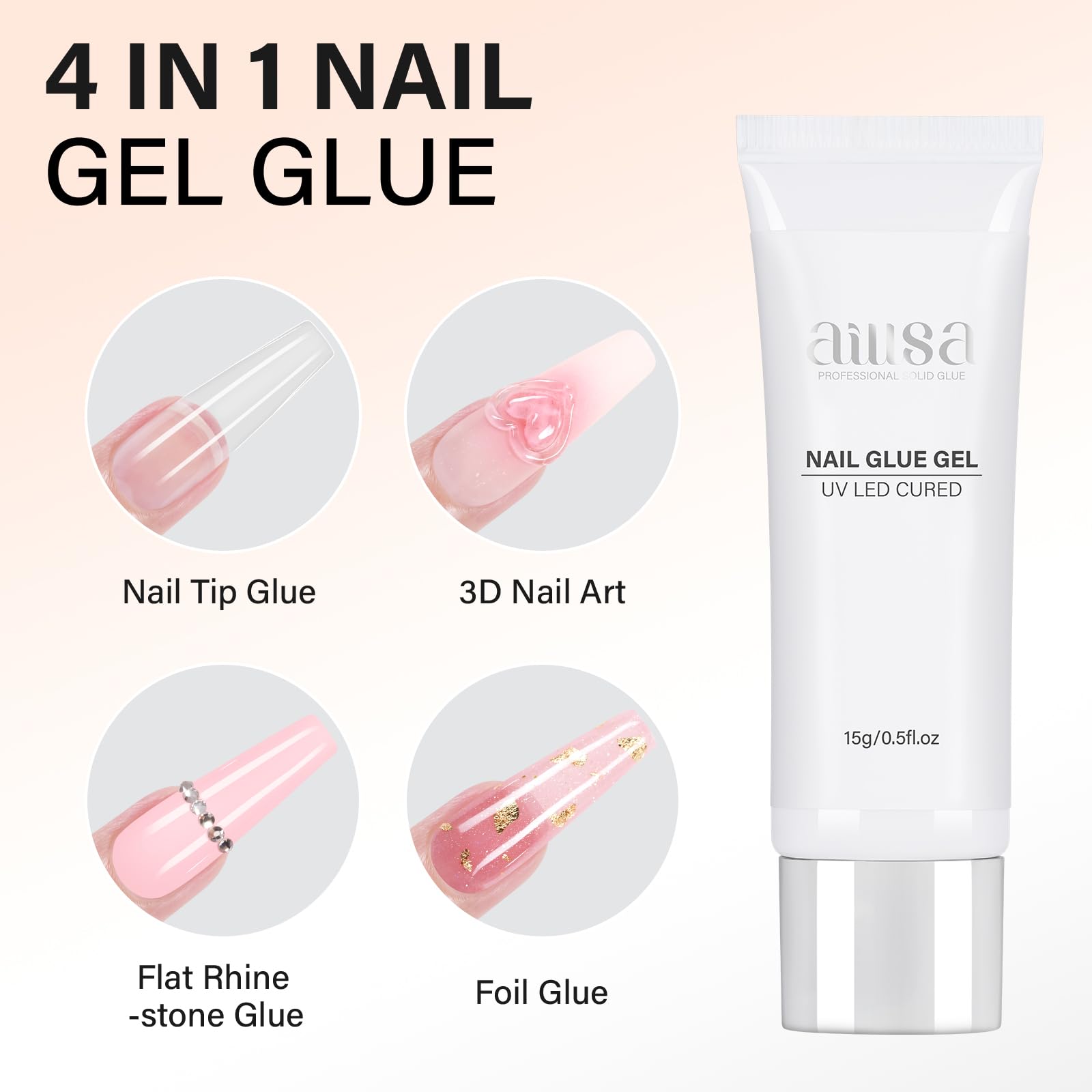 COLLE GEL AILLSA – finition cristal clair sans jaunissement