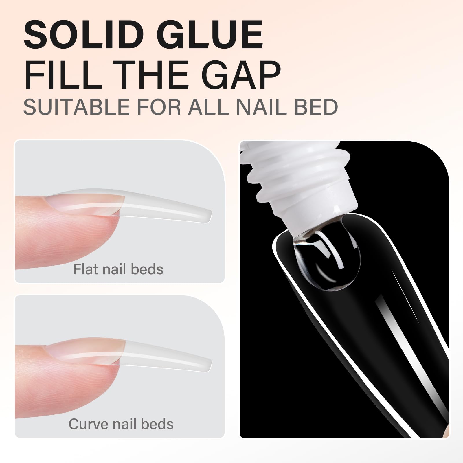 COLLE GEL AILLSA pour ongles – lampe UV pour fixation rapide