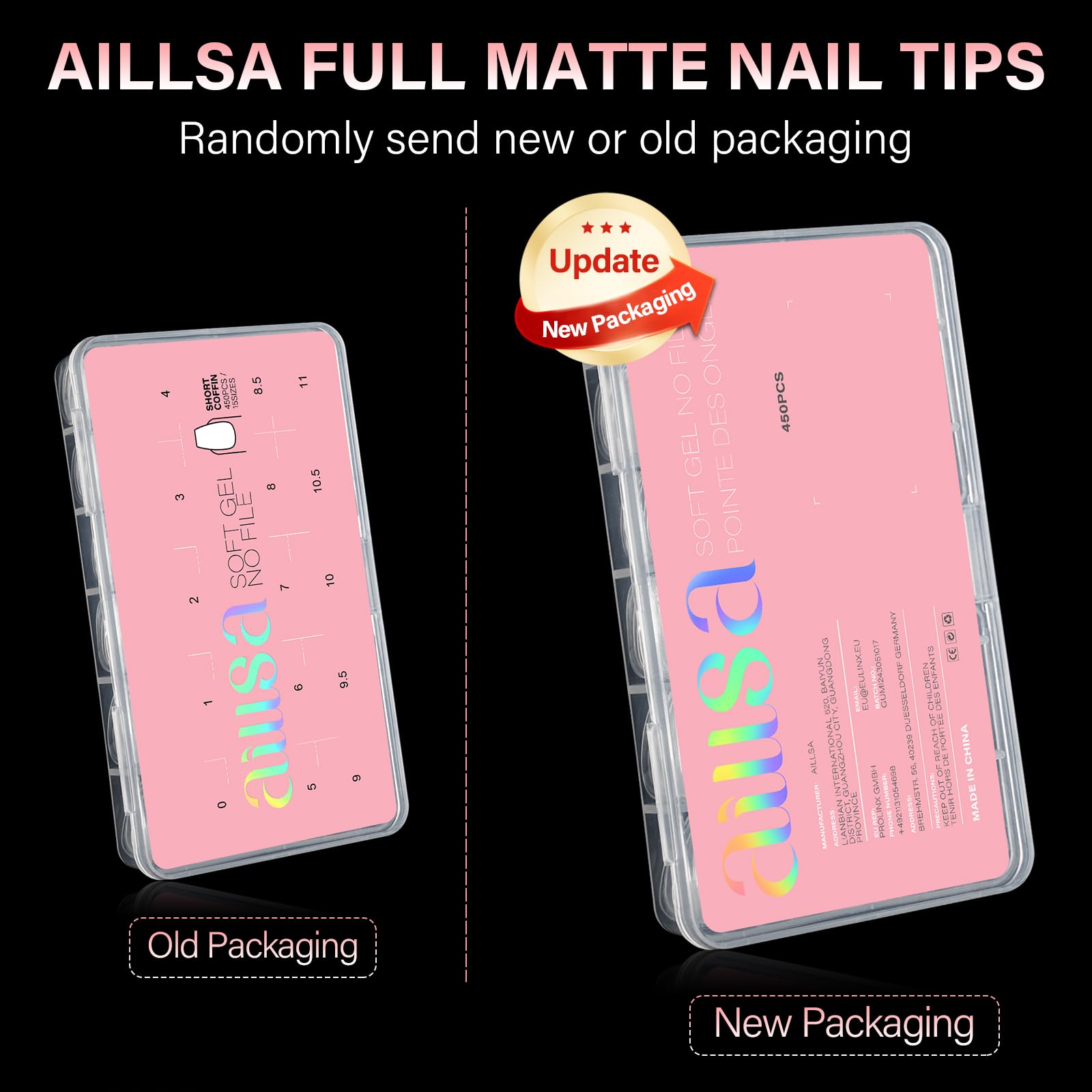 AILLSA emballage élégant : présentation soignée pour kit d’ongles professionnel