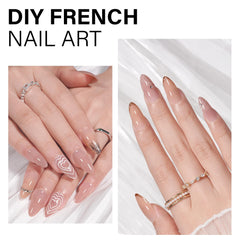 Ongles adhésifs longue tenue AILLSA amande, sans odeur.