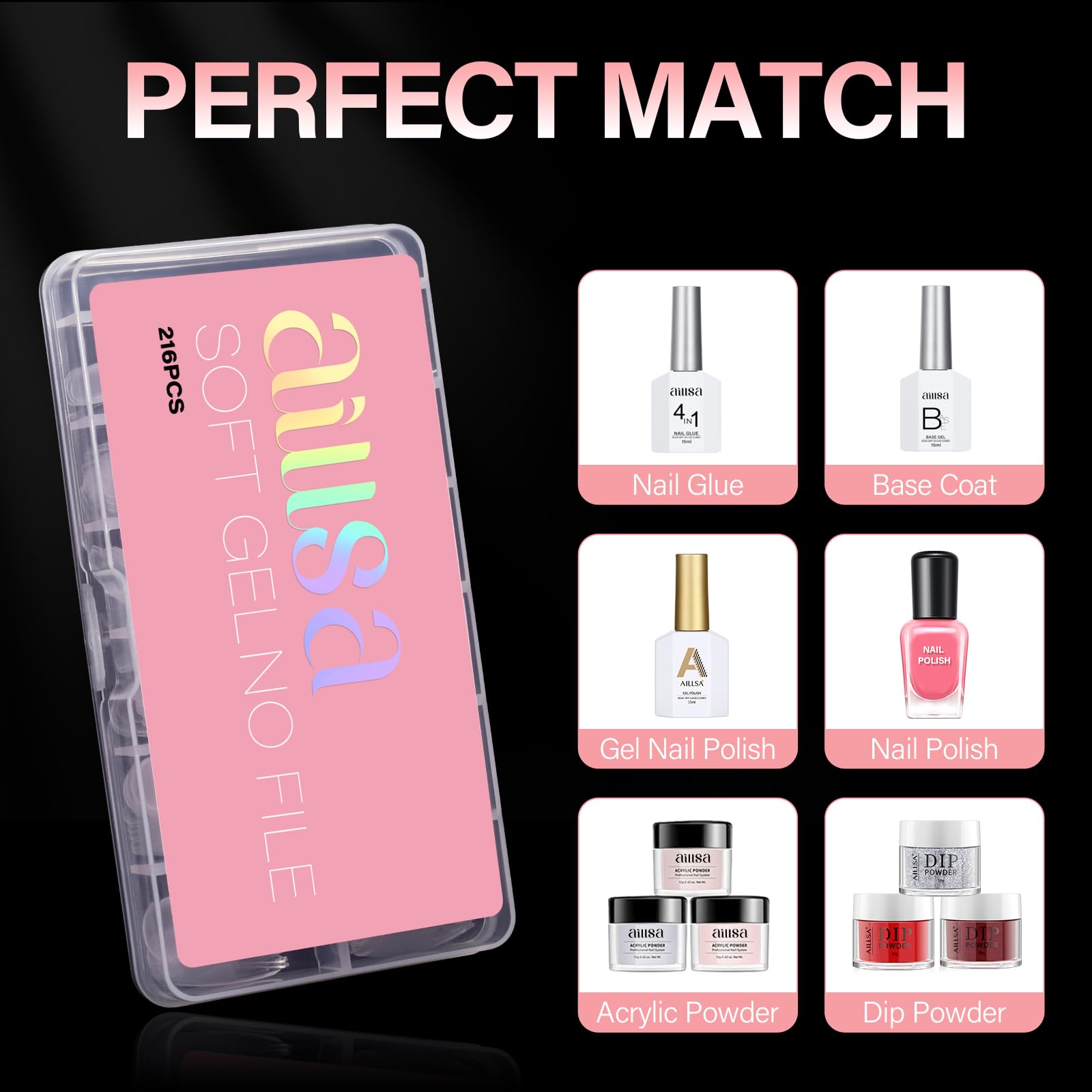 Coffret cadeau AILLSA, idéal pour offrir un kit de nail art à domicile