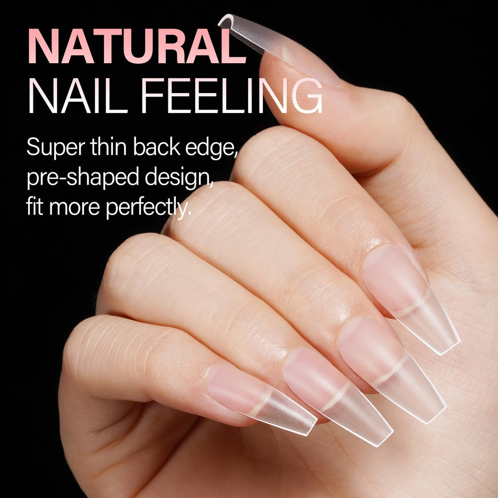 AILLSA: 15 tailles d’ongles en forme cercueil, ajustement précis.