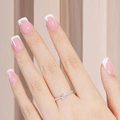 AILLSA ongles carrés courts rose pour pose rapide
