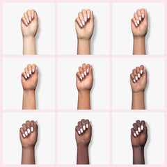 Ongles avec la poudre light pink pour un look élégant