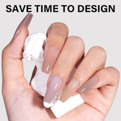 AILLSA RealFit: ensemble de 140 extensions d'ongles pratiques dans une boîte.