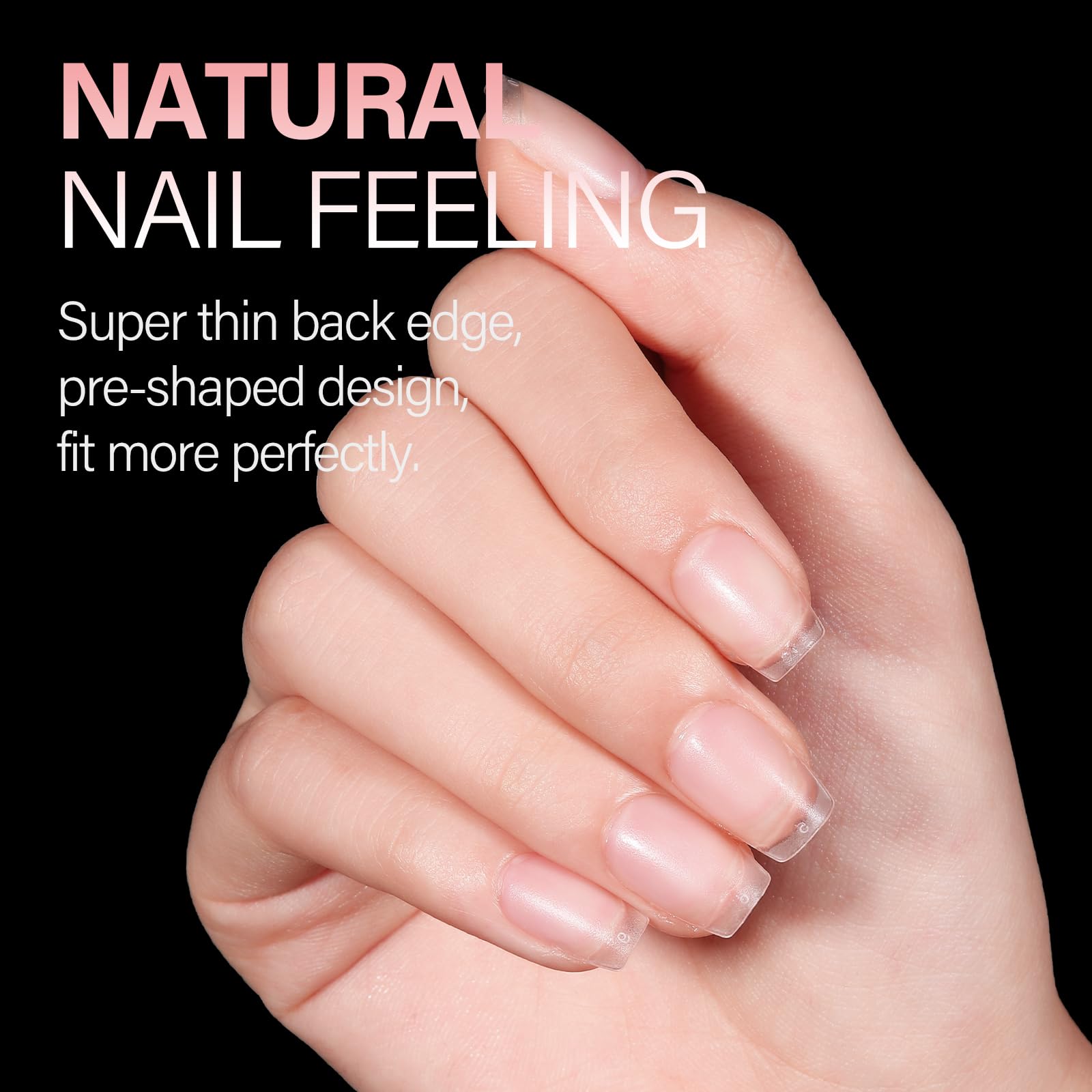 Ongles gel AILLSA texture mate avec adhérence renforcée pour une manucure durable