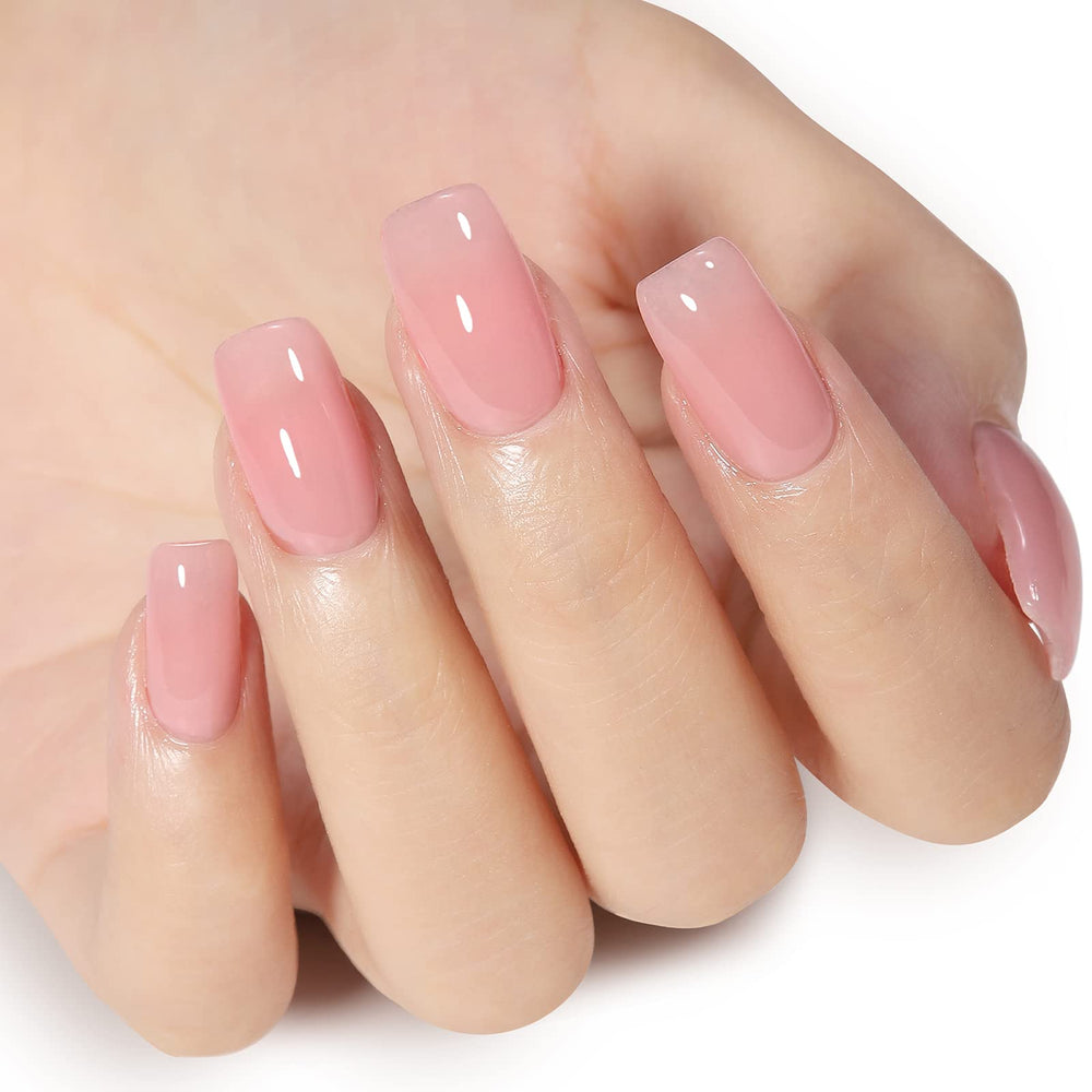 Vernis gel jelly AILLSA, nude translucide, application légère et uniforme