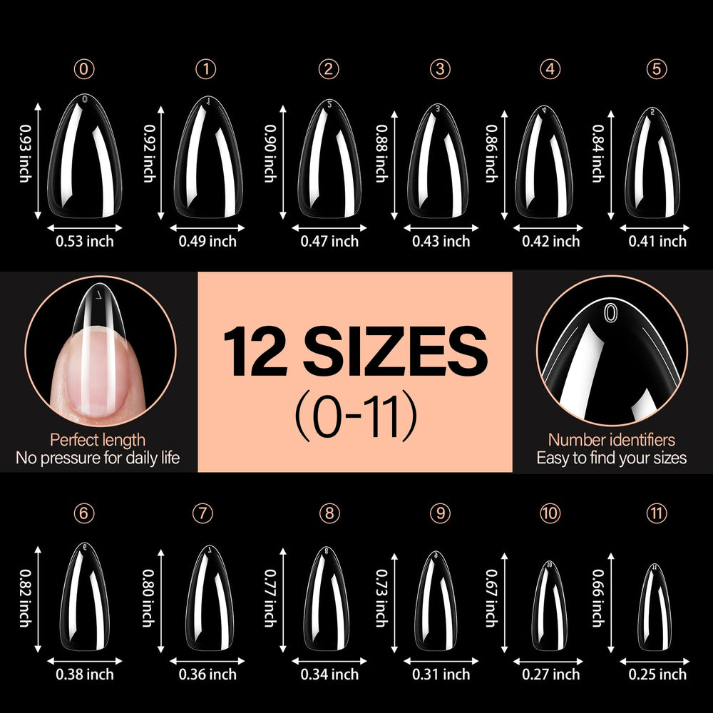 Coffret cadeau élégant AILLSA: Embouts ongles amande.