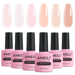 AIMEILI base gel sans HEMA en flacon, application douce sur les ongles