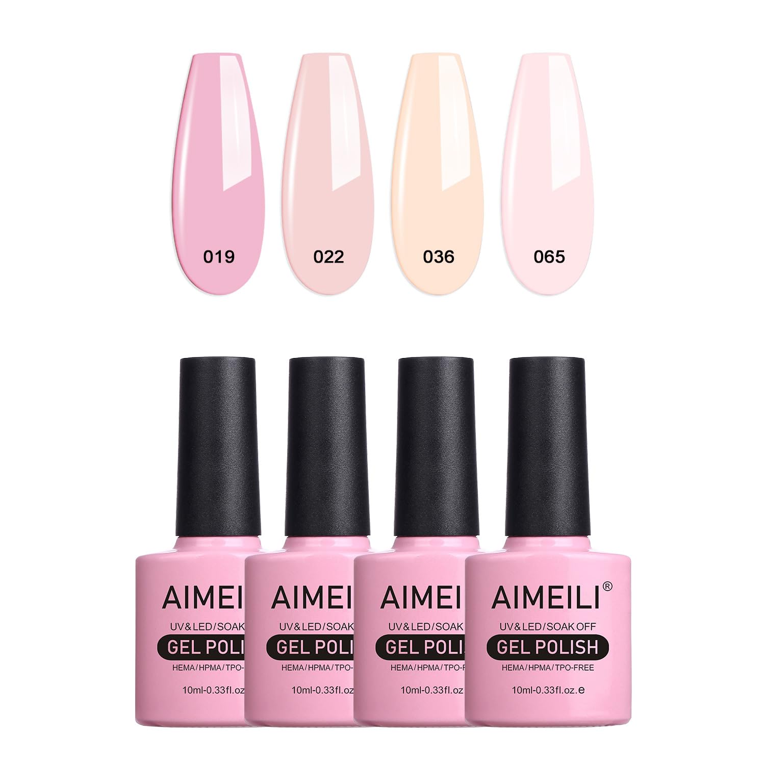 AIMEILI vernis gel nude sous UV-LED avec brillance durable