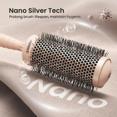 Brosse AIMIKE ronde avec barillet de 2,1 pouces pour brushing efficace.