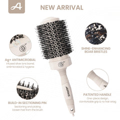 Brosse AIMIKE avec barillet ventilé pour chauffe homogène.