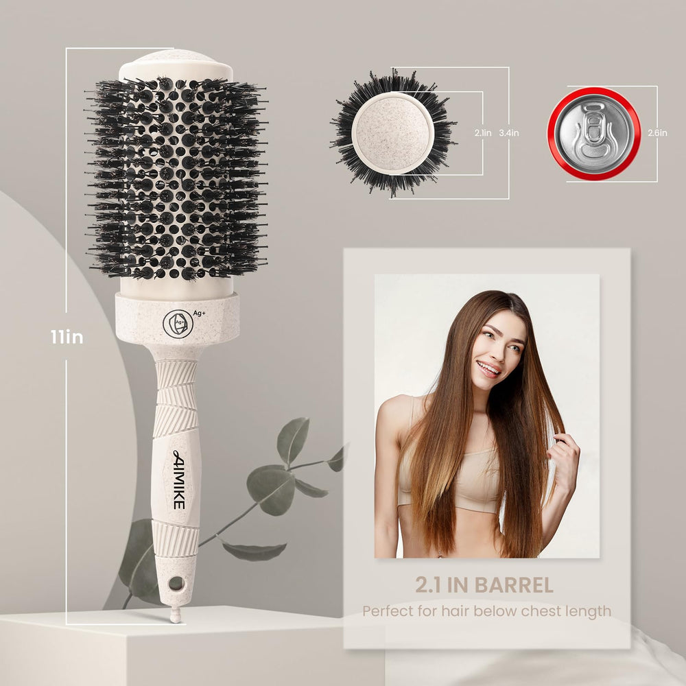 Brosse AIMIKE avec pic rétractable pour sectionner les cheveux.