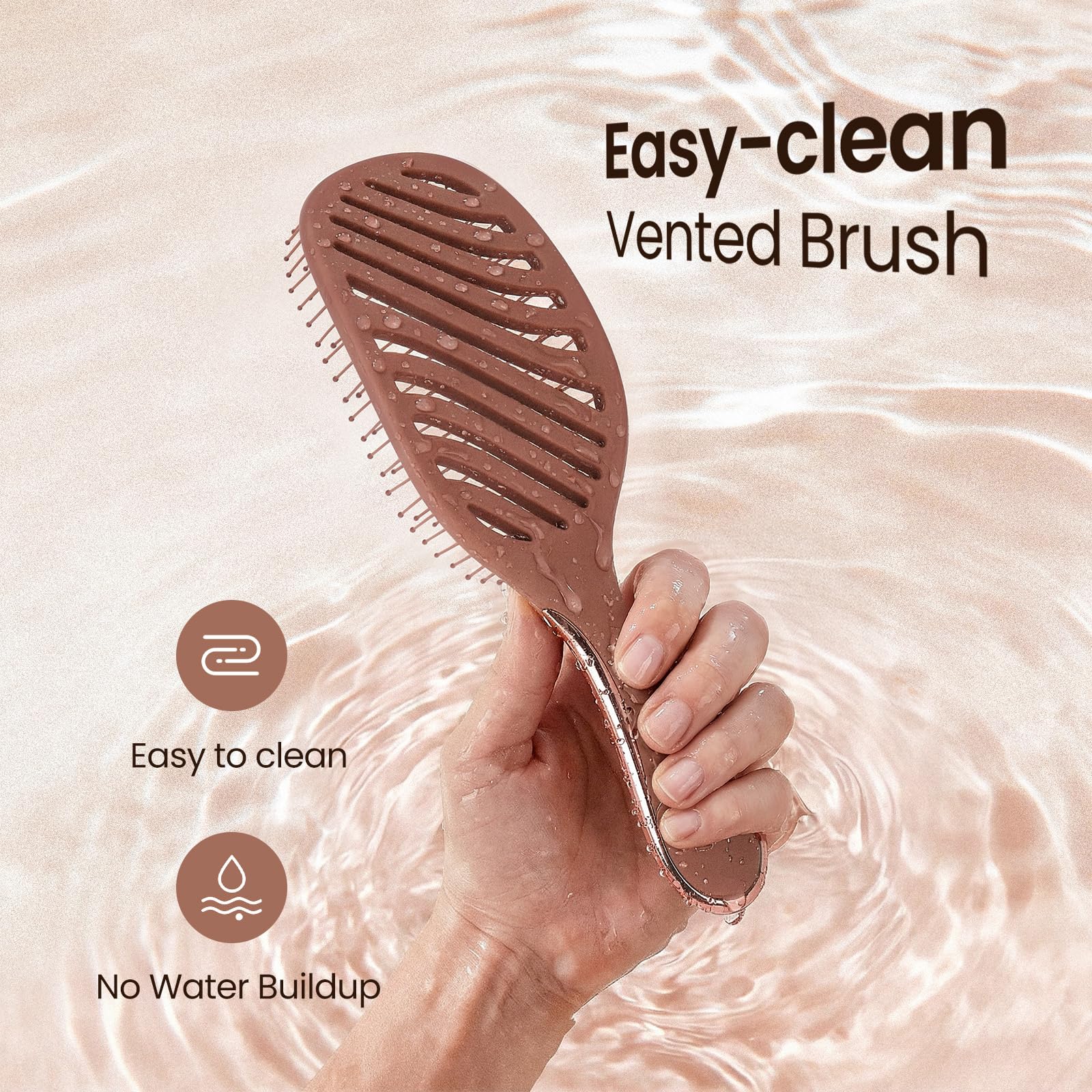 AIMIKE brosse ventilée dos ouvert favorise séchage rapide et hygiène.