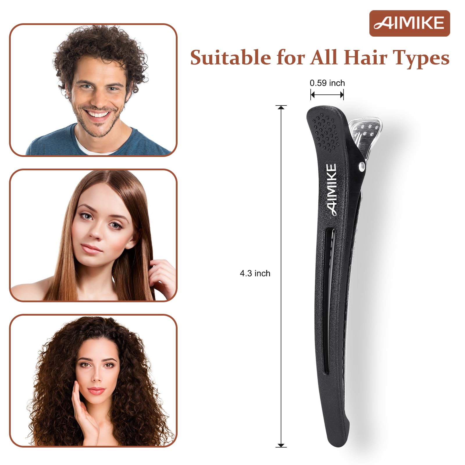 AIMIKE clip-cheveux silicone grande capacité retient beaucoup de cheveux