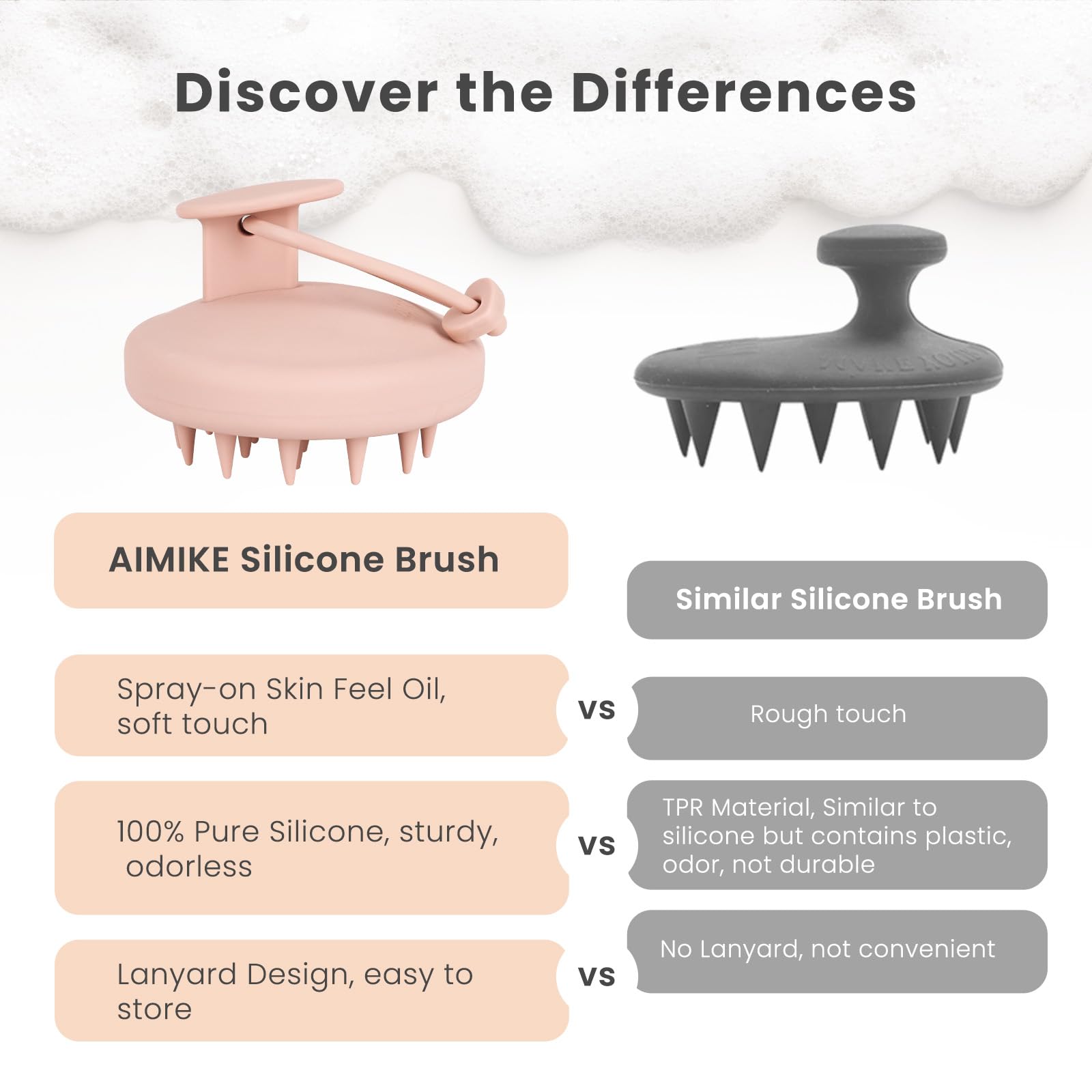 AIMIKE exfoliation cuir chevelu, élimination des impuretés.