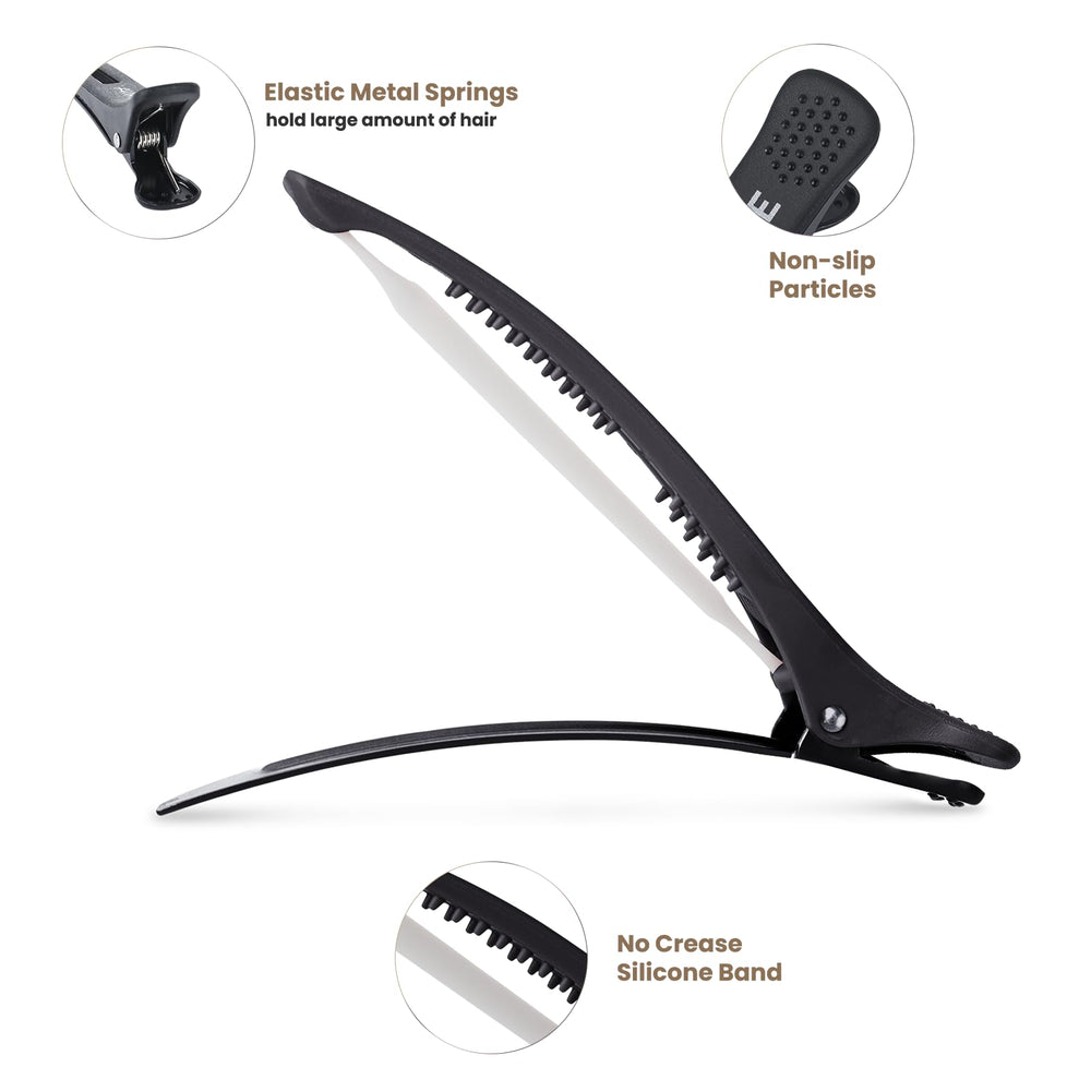 Pinces AIMIKE abricot antiderapantes pour seche-cheveux et mise en forme.