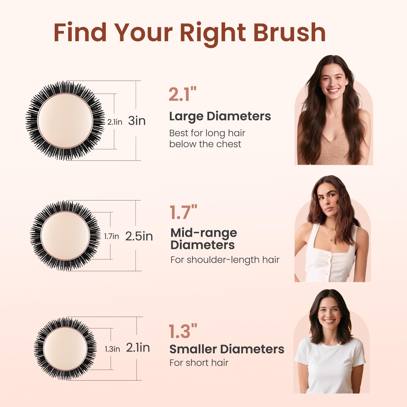 Poils torsadés AIMIKE Rose Luxe avec grip efficace