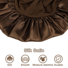 Bonnet satin Aiphamy enfant bande-large: maintien sûr sans glisser.