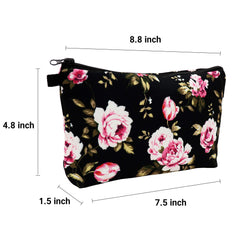 Trousse Aiphamy voyage fleurs fermeture éclair facile et sécurisée