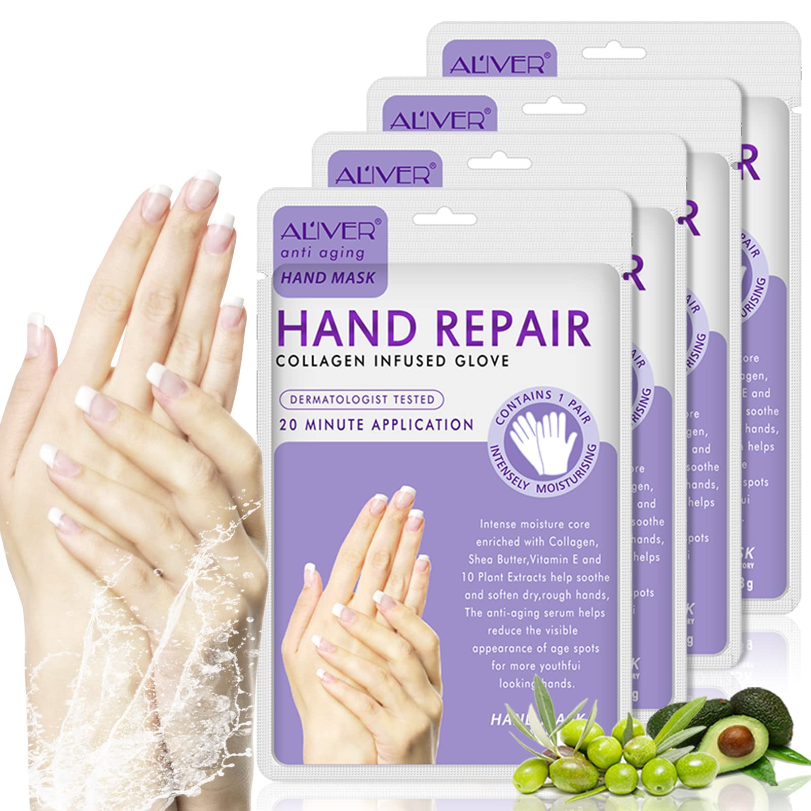 AIQIUSHA Gants soin mains collagène – hydratation durable et douceur