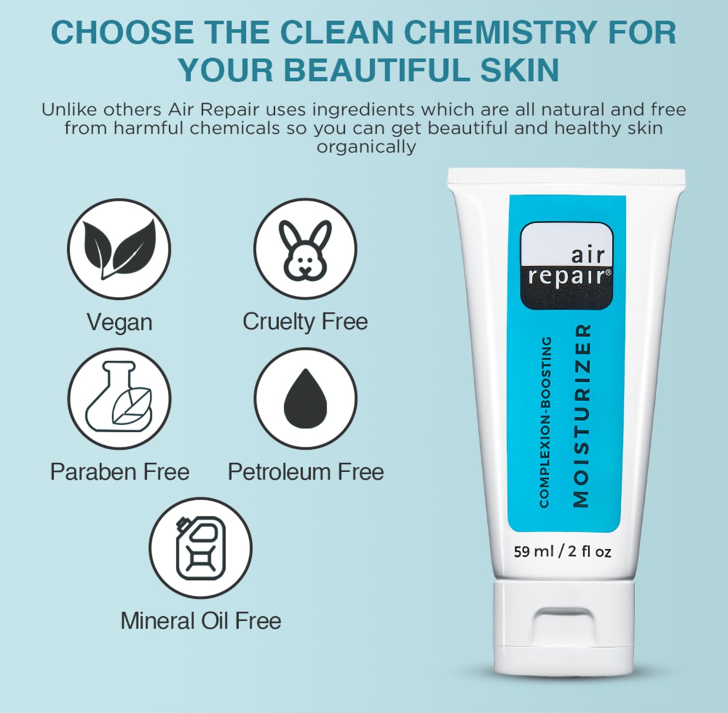 Air Repair Skincare texture legere non comedogene: pores non obstrués