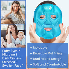 AiricePac bandes elastiques visage : couverture complète autour des yeux et joues.