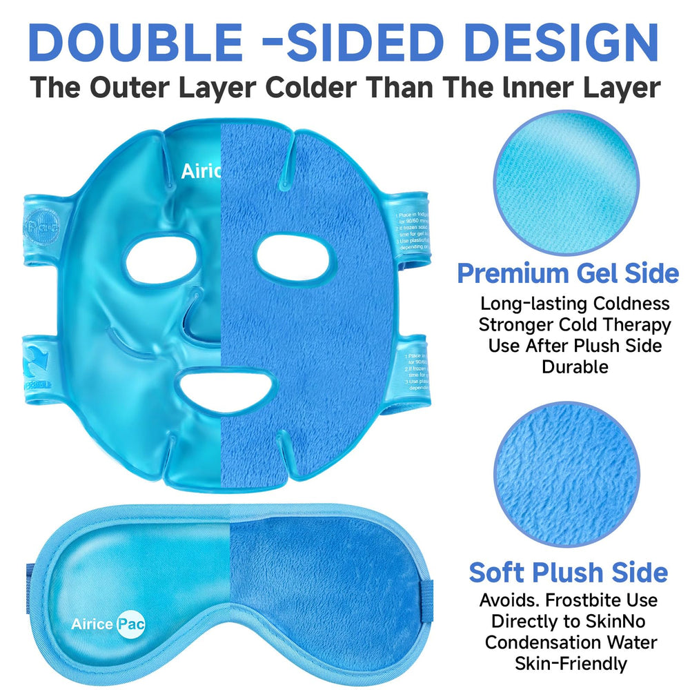 AiricePac masque yeux refroidissant : soulagement ciblé des poches et fatigue oculaire.
