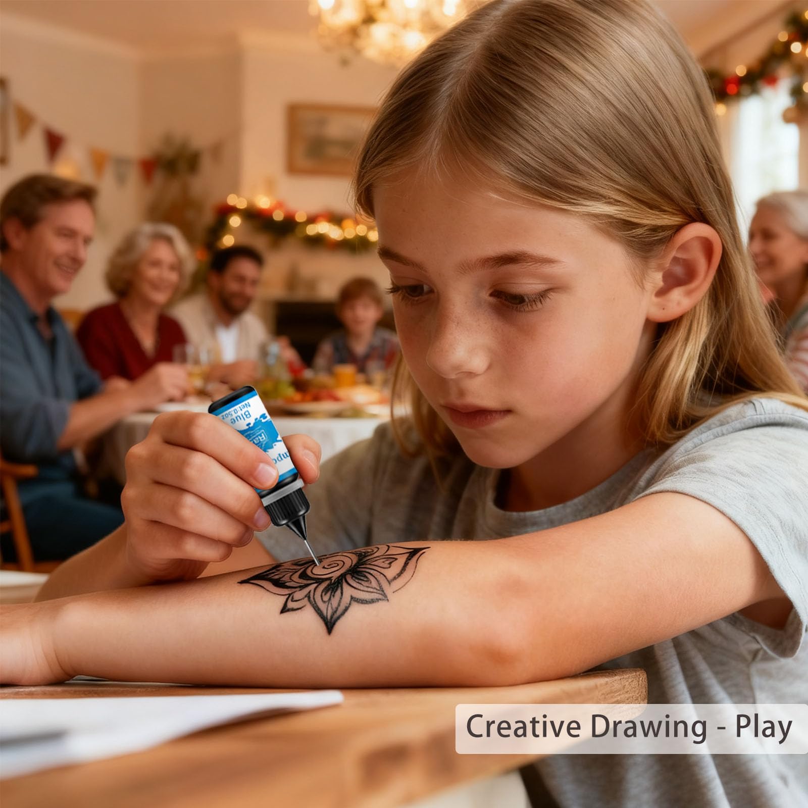AirNOGO pochoirs tatouage 86 modèles: designs variés pour fêtes et ateliers créatifs.