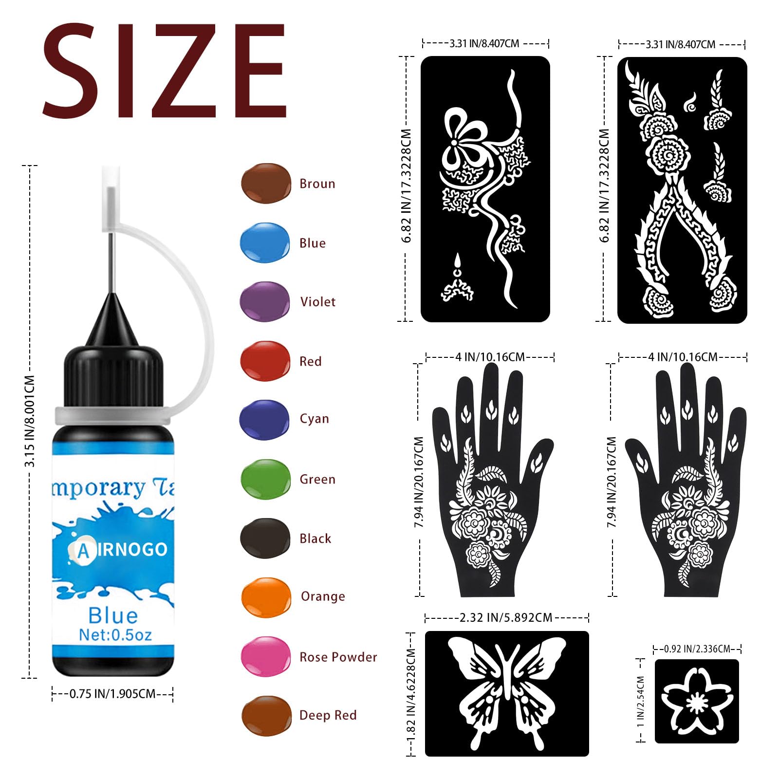 AirNOGO tatouage temporaire imperméable: idée amusante pour événements et fetes.