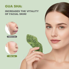 AIROGYM Gua Sha Jade pour le dos, détente musculaire et drainage lymphatique
