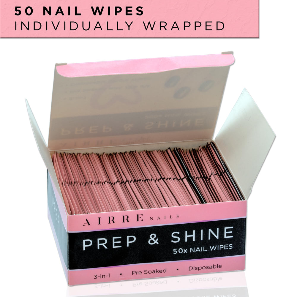 AirRE NAILS ensemble de 50 lingettes – idéal pour salon et domicile.