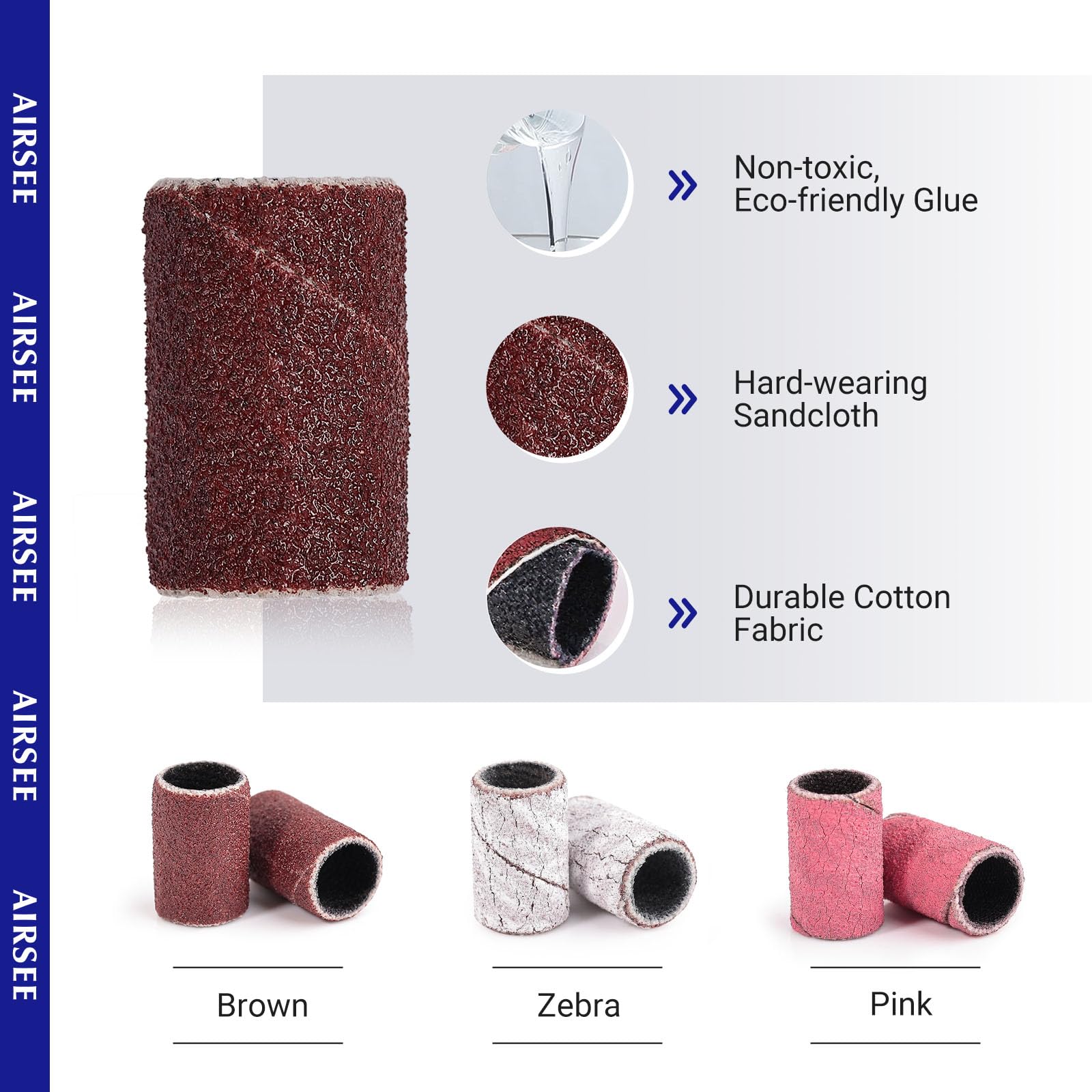 Bandes AIRSEE compatibles mandrin 3-32 pouces, choix universel.