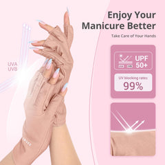 AIRSEE gants anti-UV, doigts protégés, parfaits pour ongles.