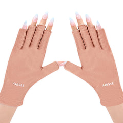 Gants AIRSEE anti-UV pour lampe manucure, protection pratique des mains.