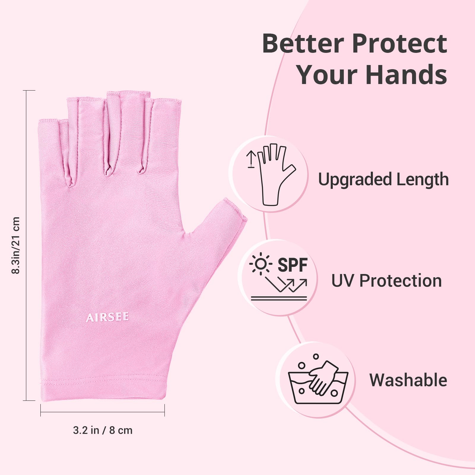 Gants AIRSEE UV adaptés aux activités extérieures comme conduite.