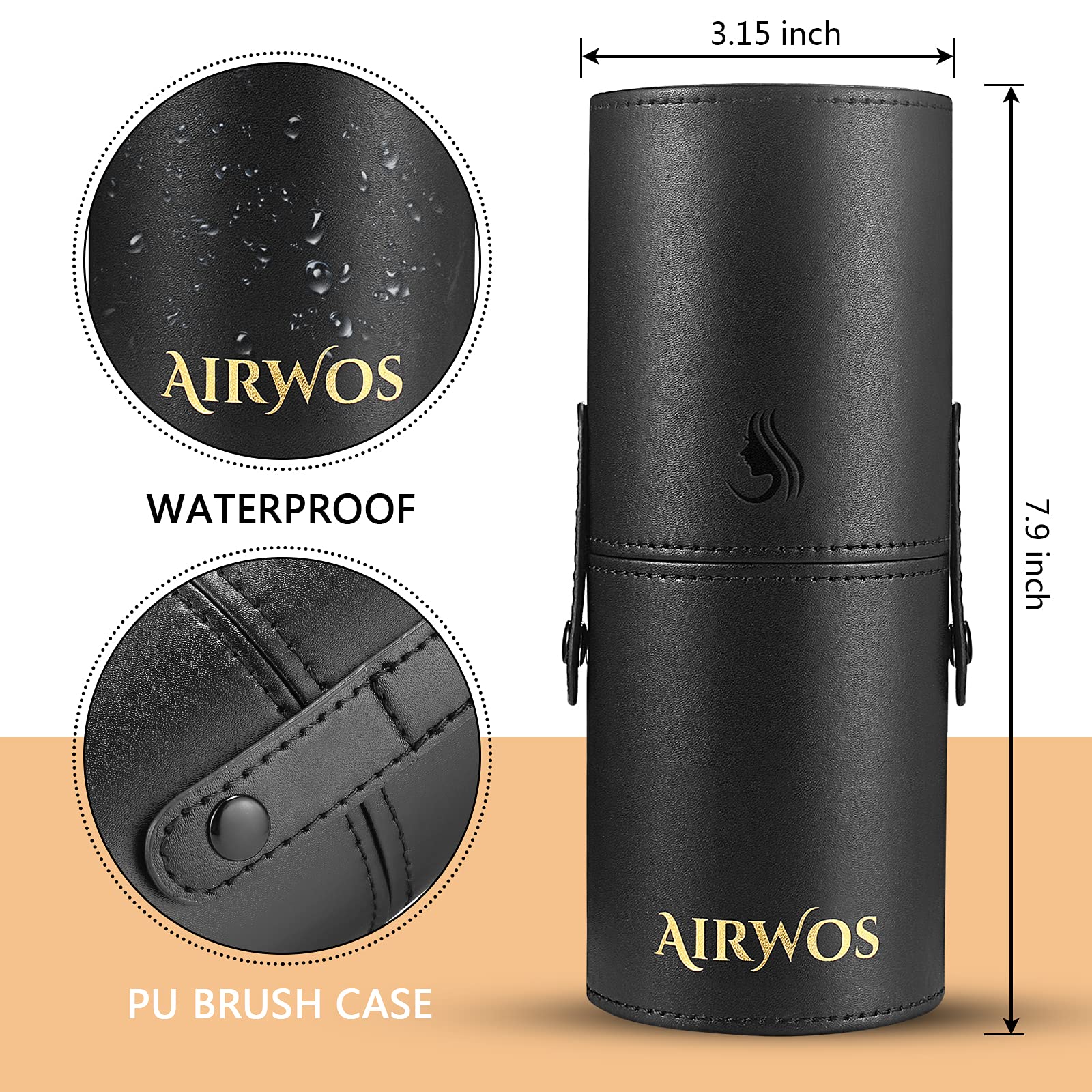 AirWos pinceau poudre pro, application légère et homogène.