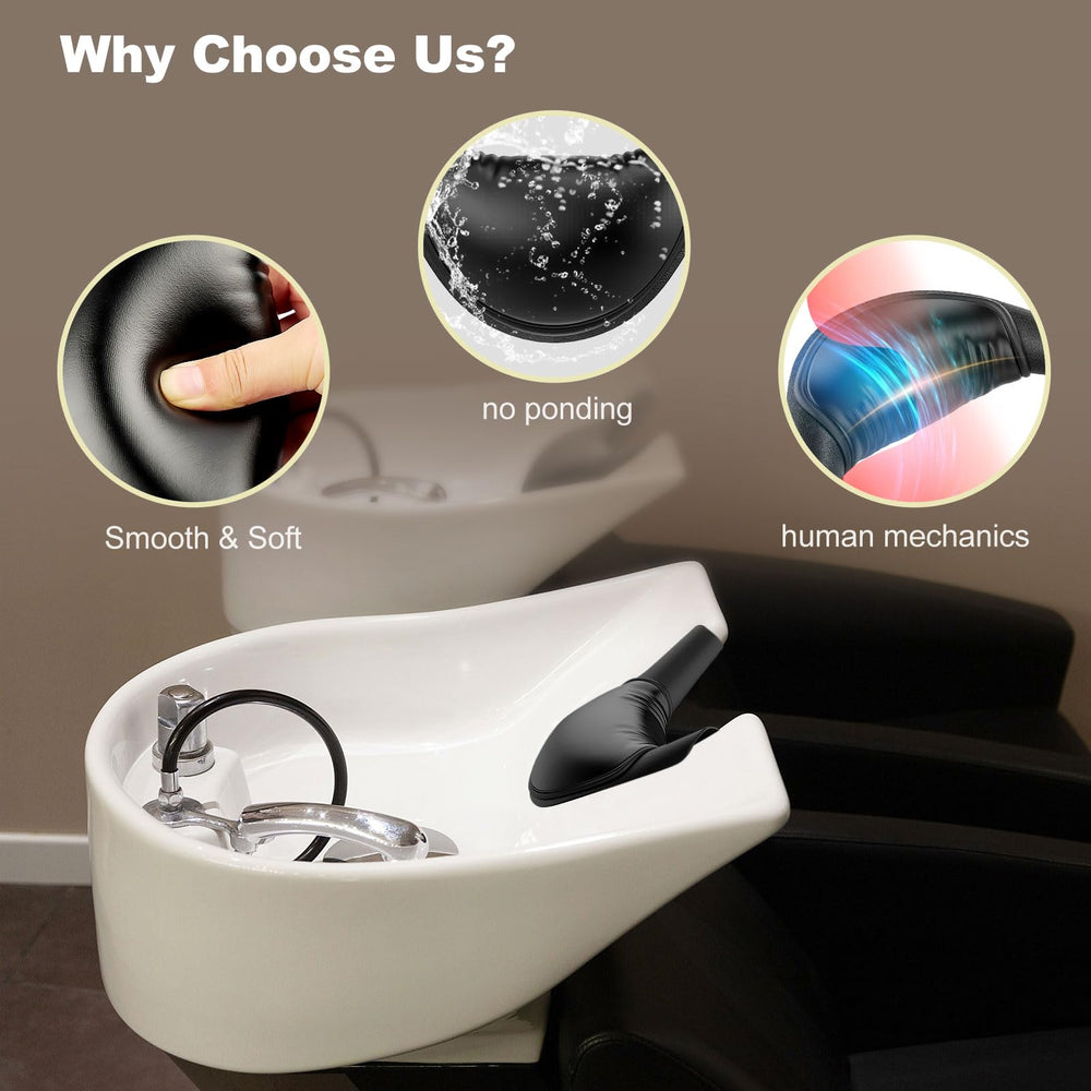 AISEELY coussin silicone doux soulage le cou lors du lavage.
