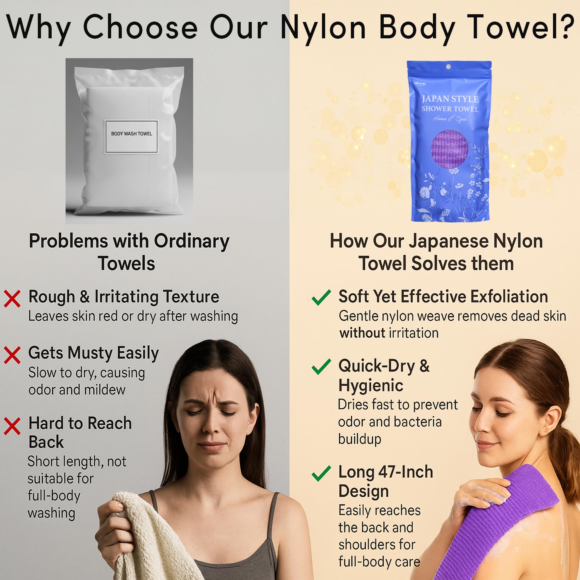 Aisen séchage rapide, accessoire de douche pratique et hygiénique.
