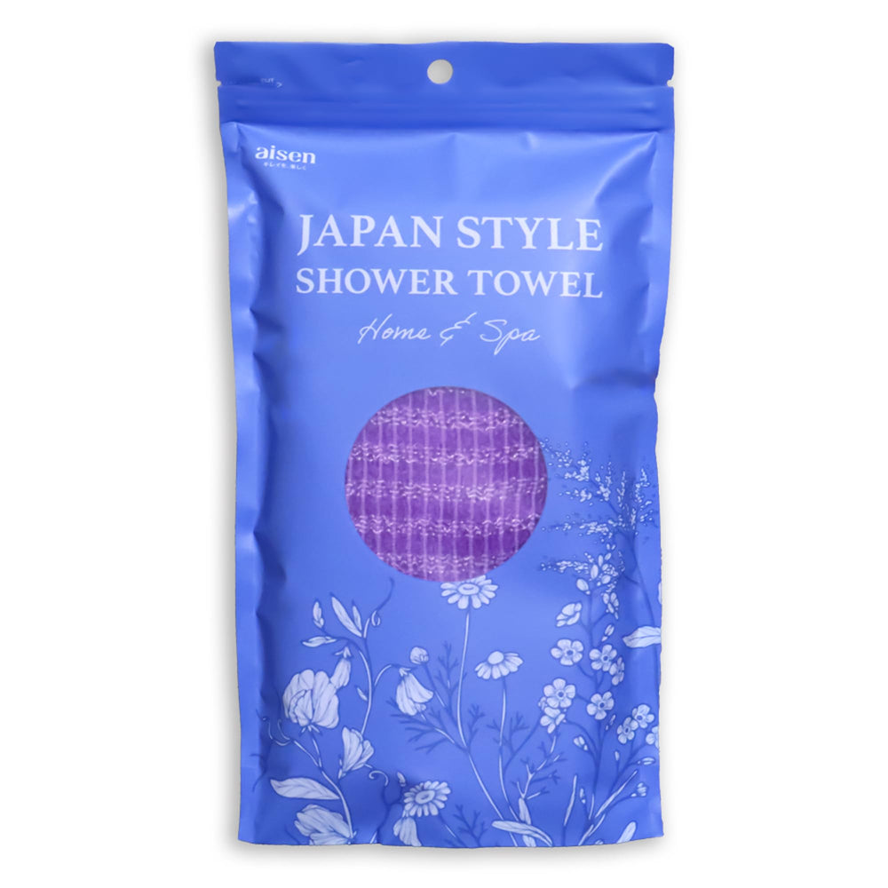 Aisen serviette exfoliante douce pour la douche, mousse légère et nettoyage en douceur.
