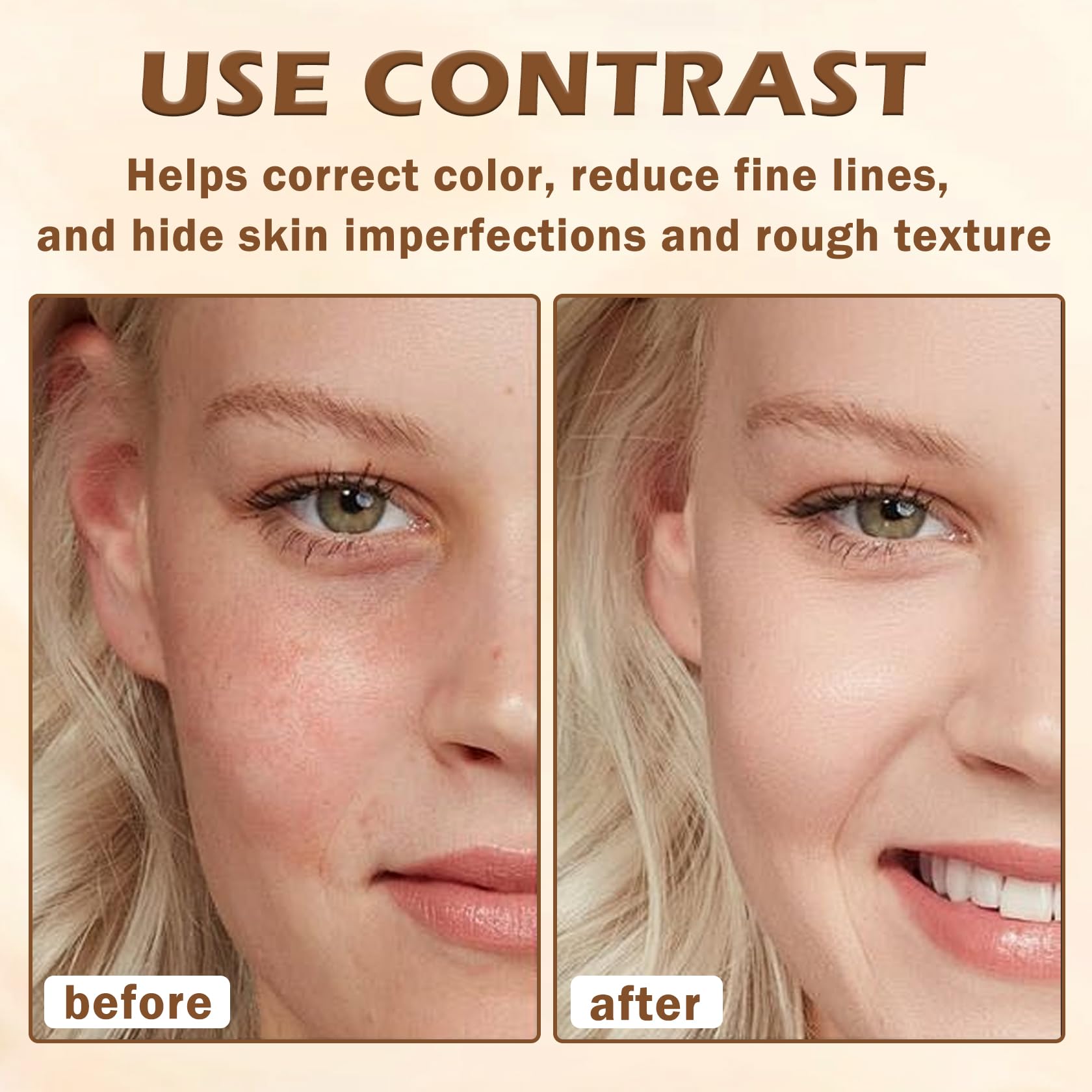AIUEO included brush helps precise airbrush foundation application