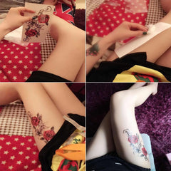Application facile des tatouages Aivoch sur le ventre en quelques gestes.