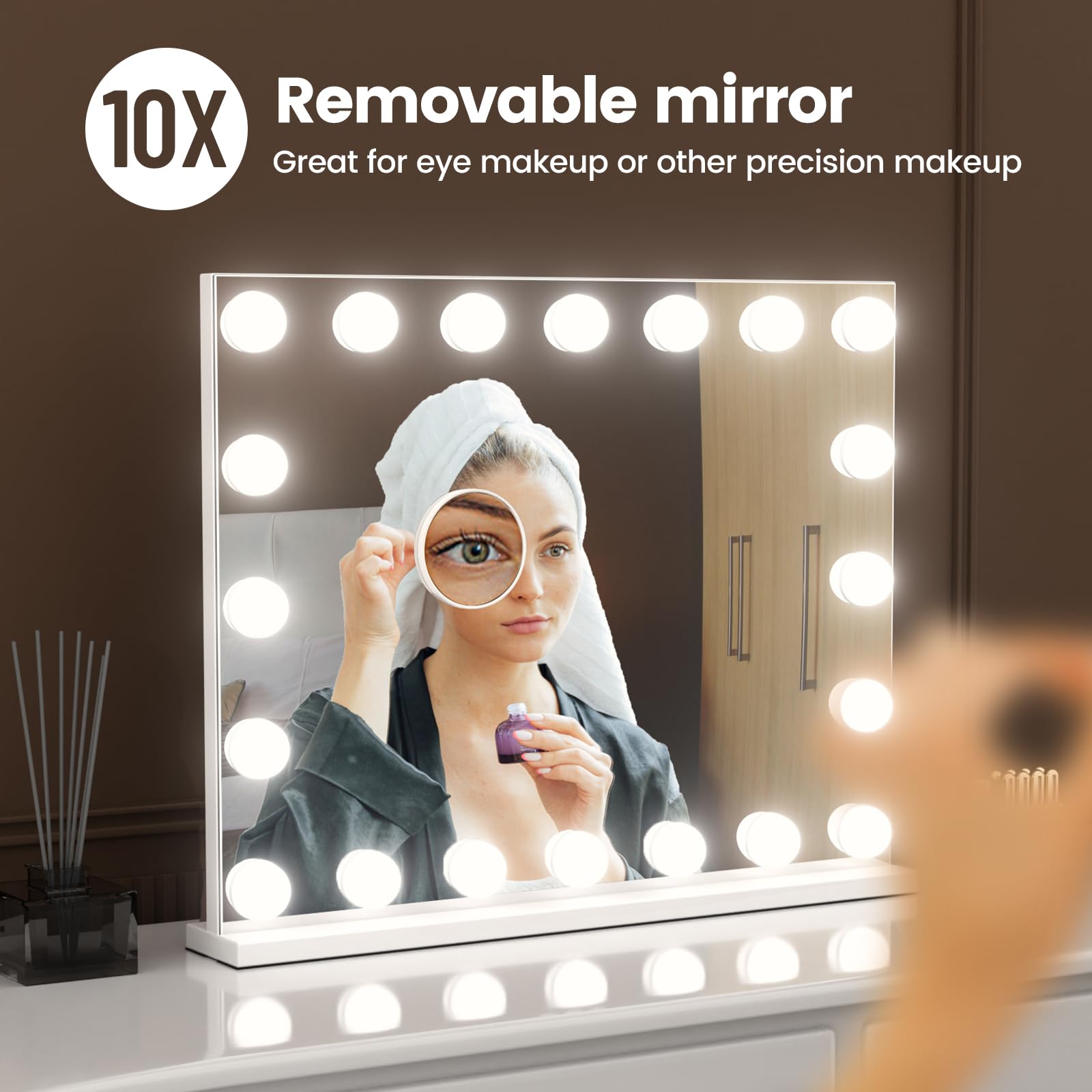 Base détachable et pose murale facile pour installation flexible.