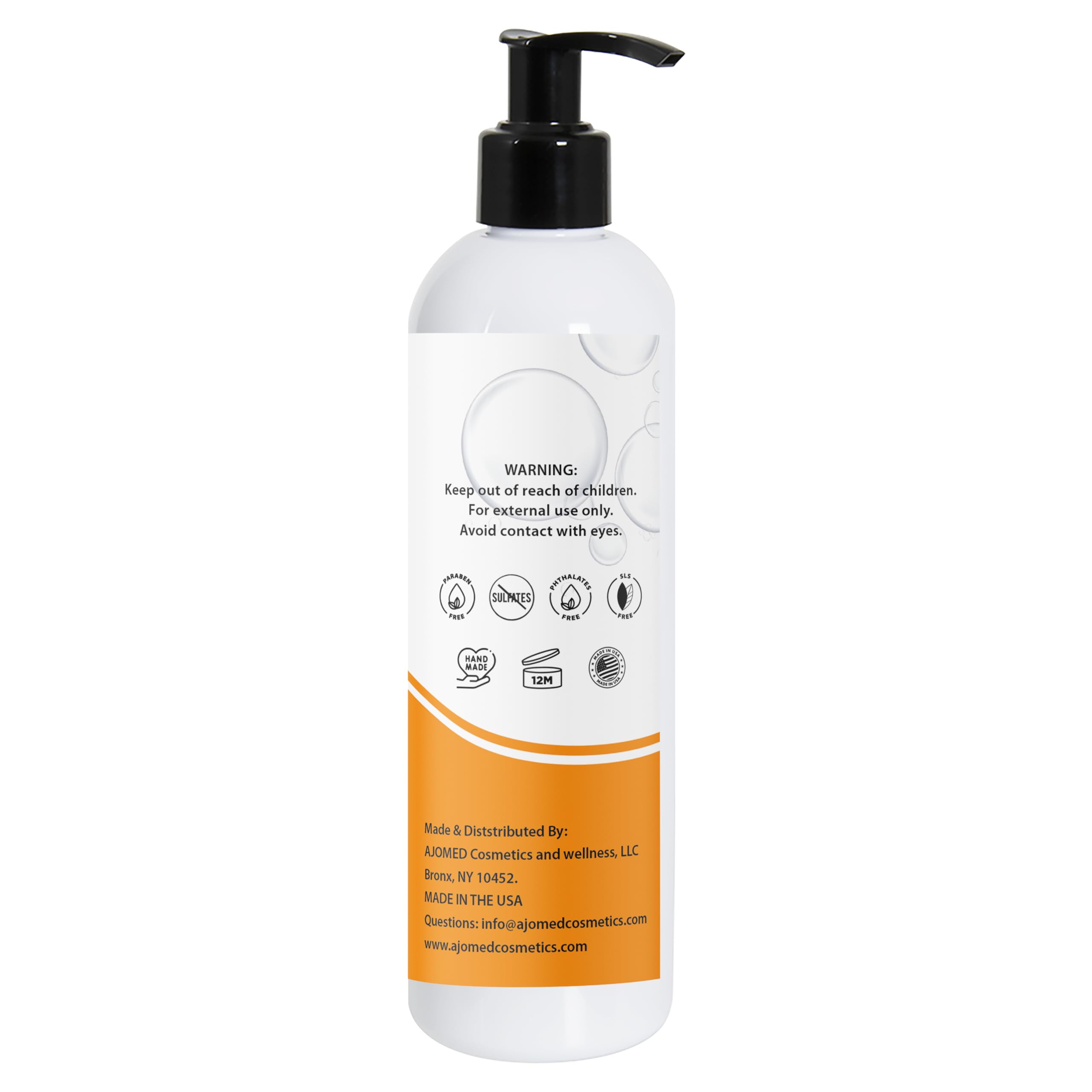 Utilisation quotidienne sous la douche avec pompe facilitant le dosage.