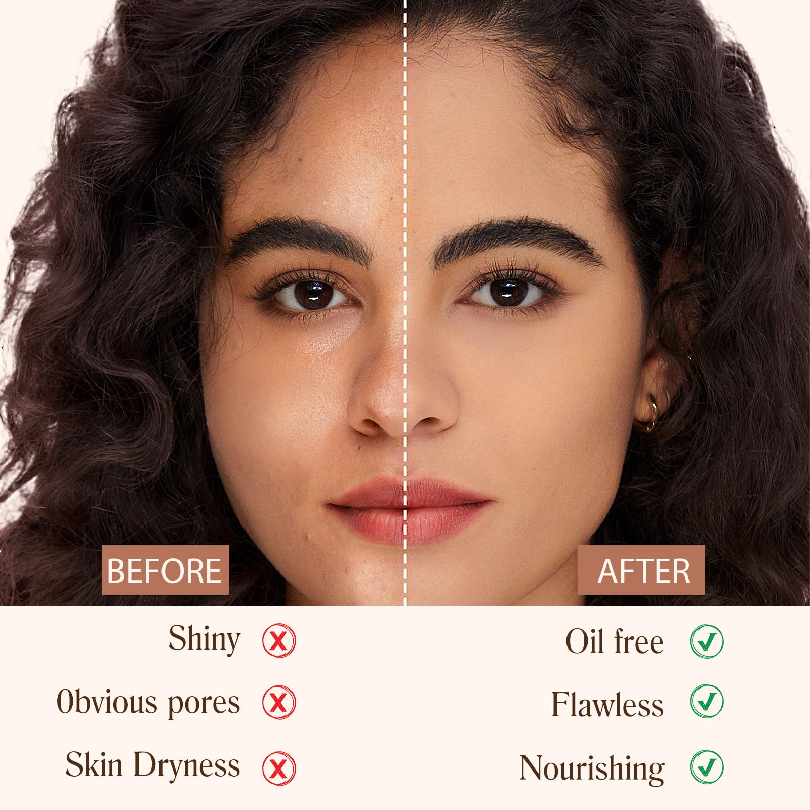 akareni fond de teint changement couleur: application rapide et couvrance naturelle.